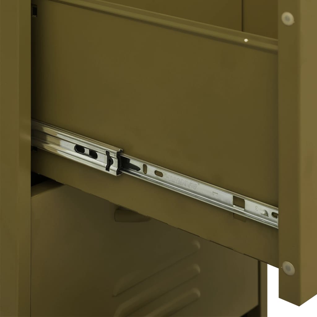 Storage Cabinet | Olive Green | Steel | Medium | Ball-Bearing