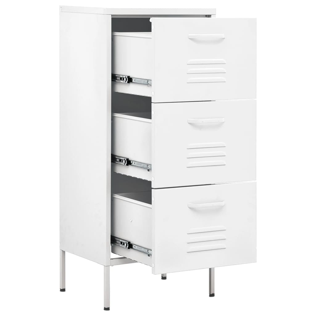 Storage Cabinet | White | Steel | Medium |  Ball-Bearing