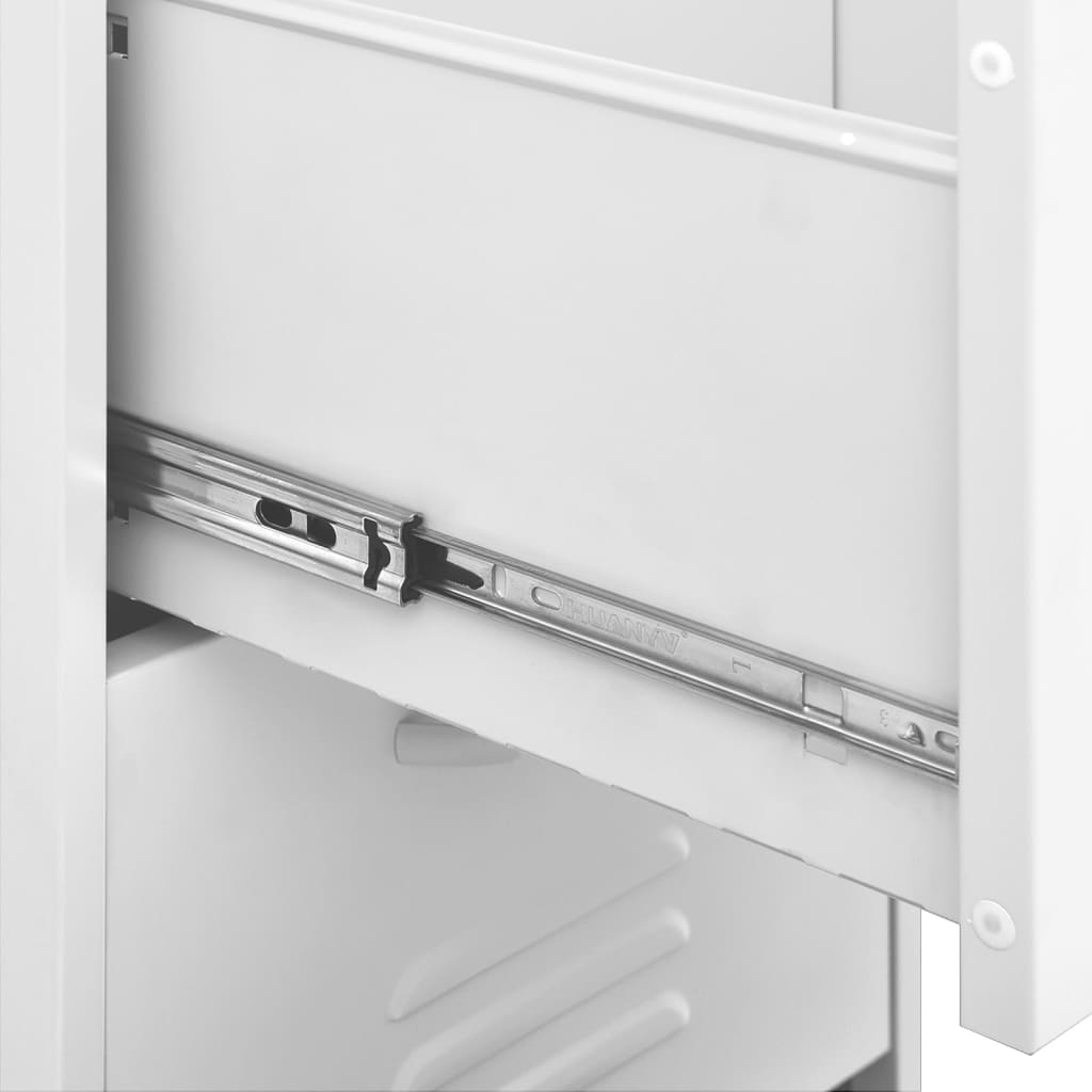 Storage Cabinet | White | Steel | Medium |  Ball-Bearing