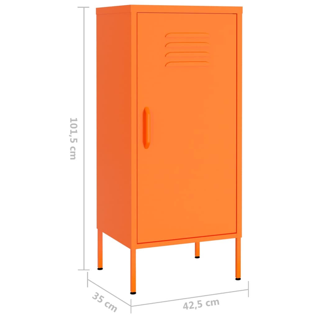 Storage Cabinet Orange 42.5x35x101.5 cm Steel