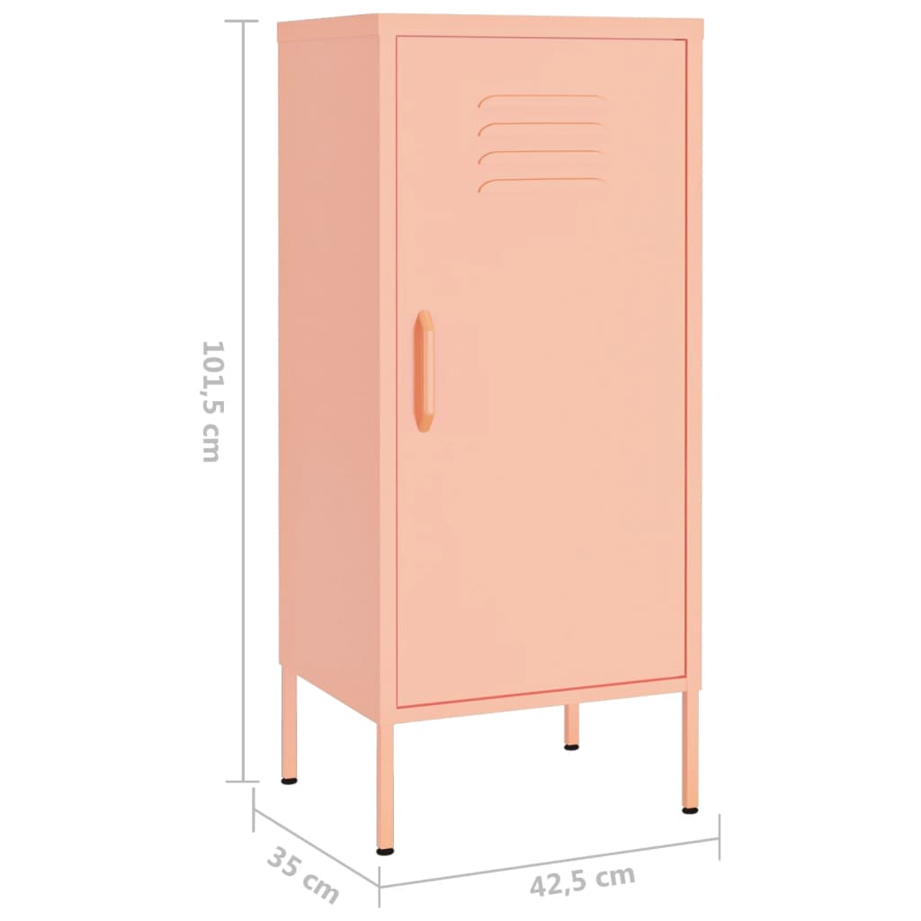Storage Cabinet Pink 42.5x35x101.5 cm Steel