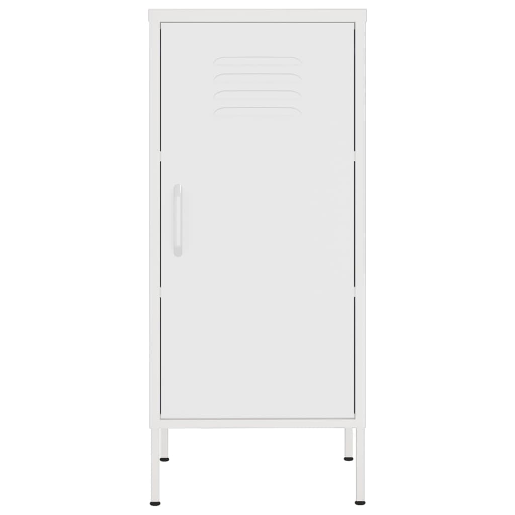 vidaXL Storage Cabinet White 42.5x35x101.5 cm Steel