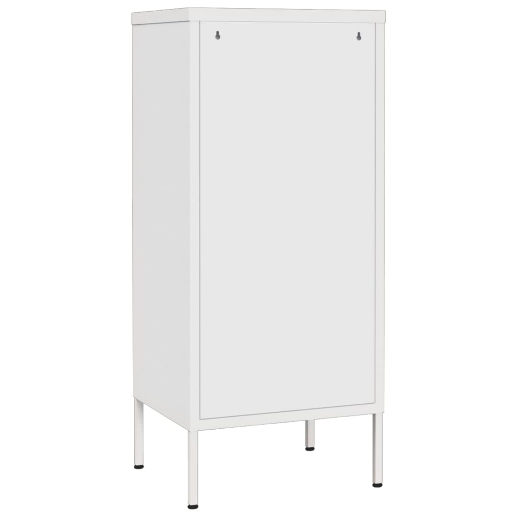 vidaXL Storage Cabinet White 42.5x35x101.5 cm Steel