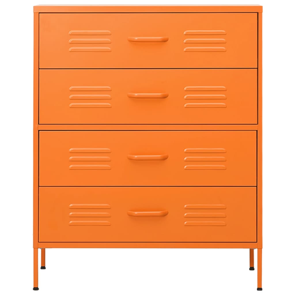 Chest Of Drawer | Orange | Steel | Medium | Chest Of Drawers