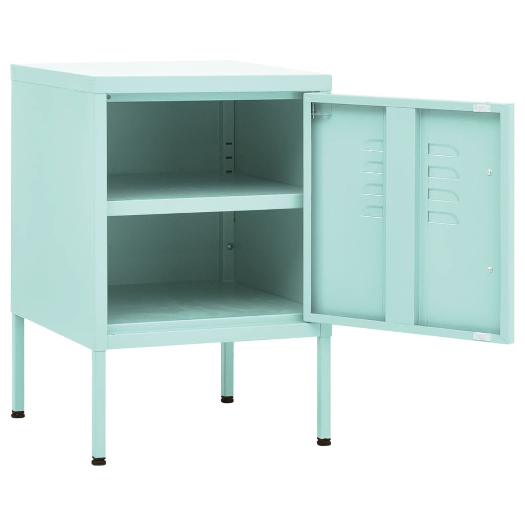 vidaXL Nightstand Mint 35x35x51 cm Steel