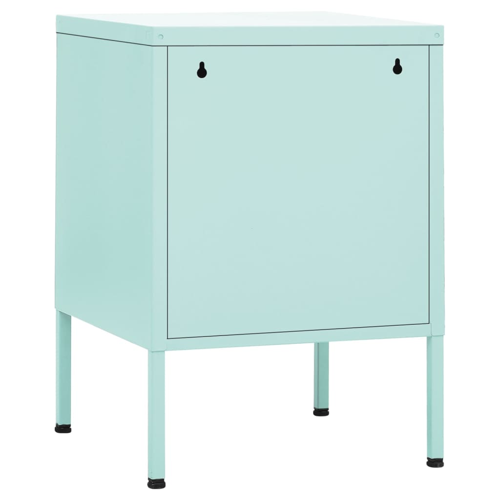 vidaXL Nightstand Mint 35x35x51 cm Steel