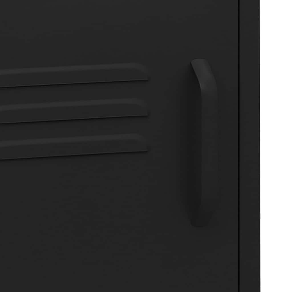 Nightstand Black 35x35x51 cm Steel