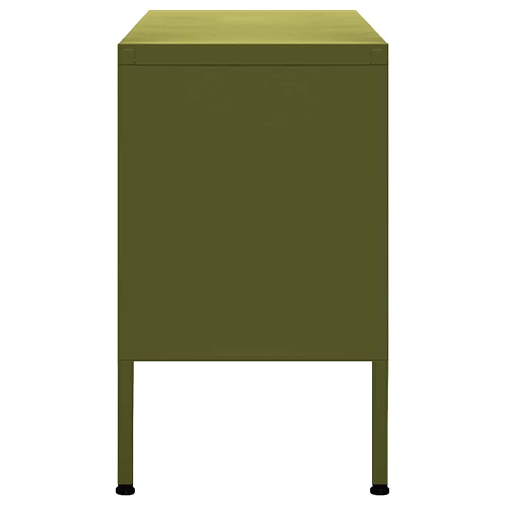 336225 vidaXL TV Cabinet Olive Green 105x35x50 cm Steel
