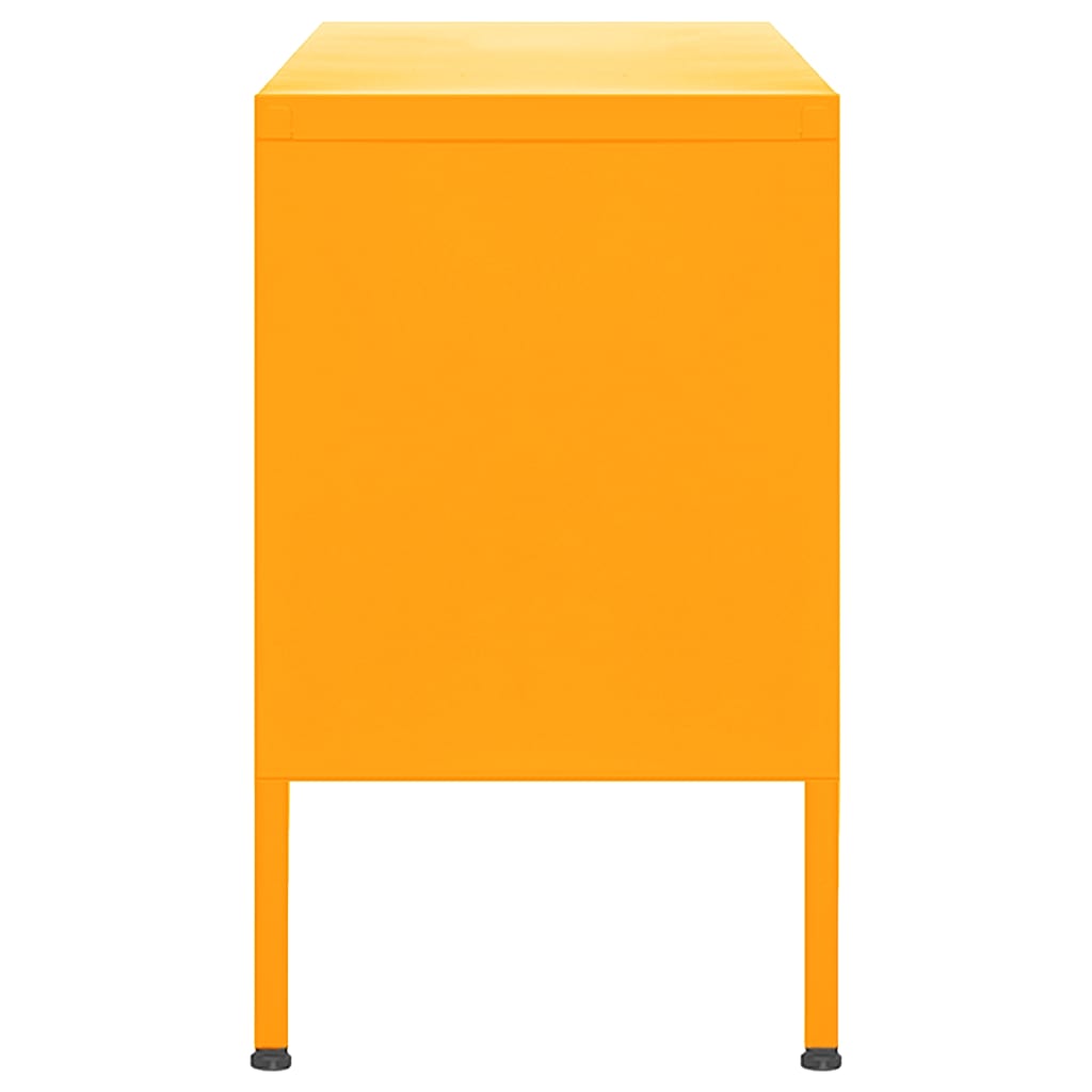 336227 vidaXL TV Cabinet Mustard Yellow 105x35x50 cm Steel