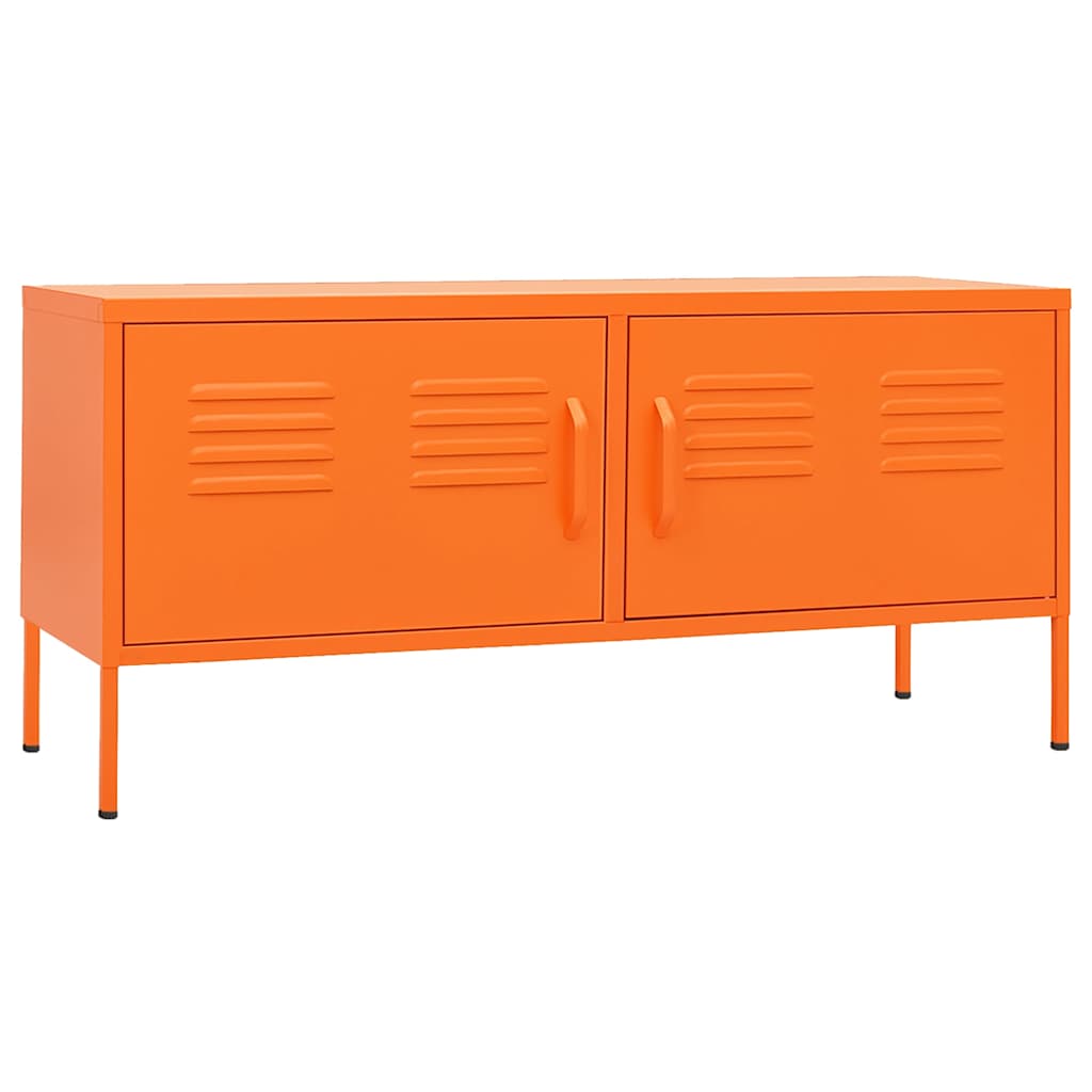 336228 vidaXL TV Cabinet Orange 105x35x50 cm Steel
