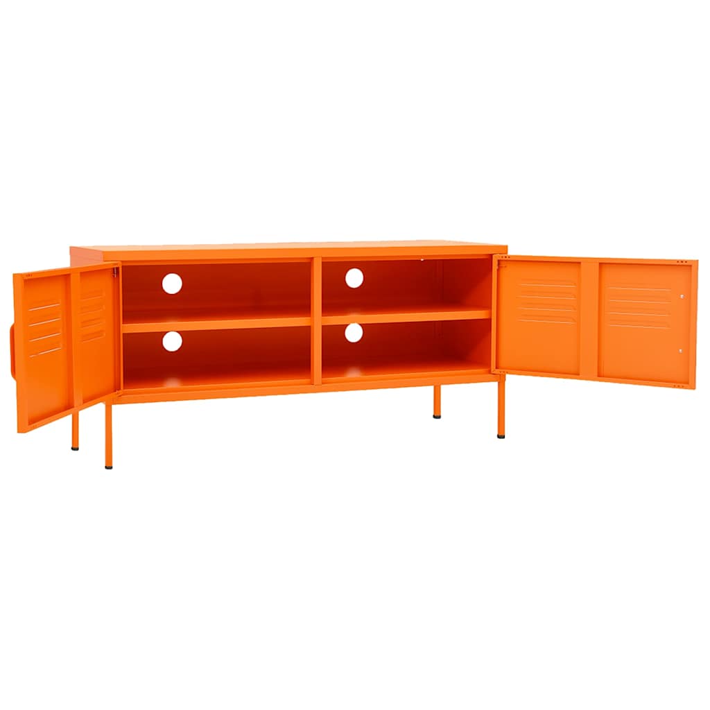 336228 vidaXL TV Cabinet Orange 105x35x50 cm Steel