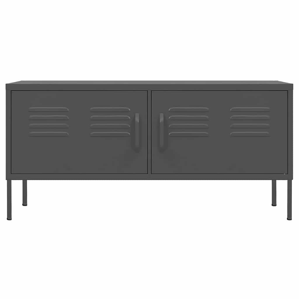 336231 vidaXL TV Cabinet Anthracite 105x35x50 cm Steel
