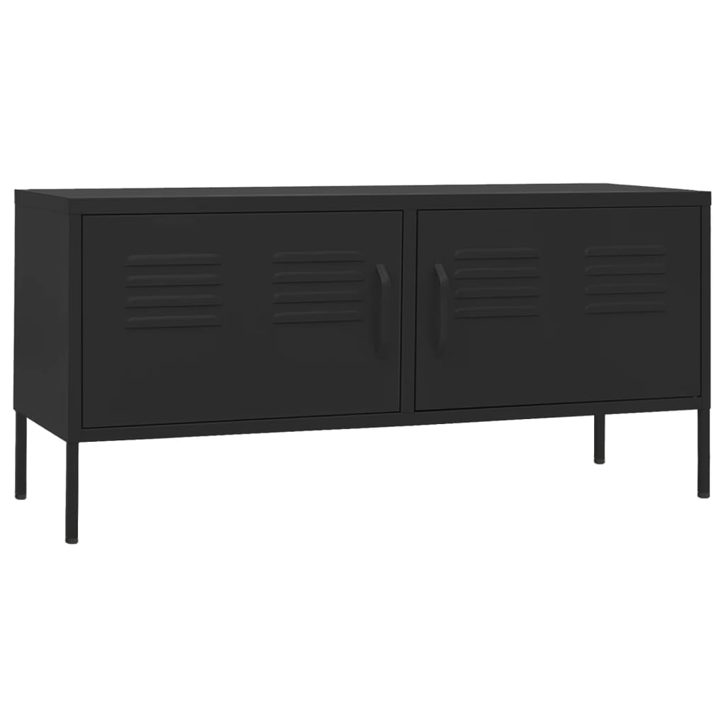 TV Cabinet | Black | Steel | Medium | Adjustable Feet | TV Cabinet