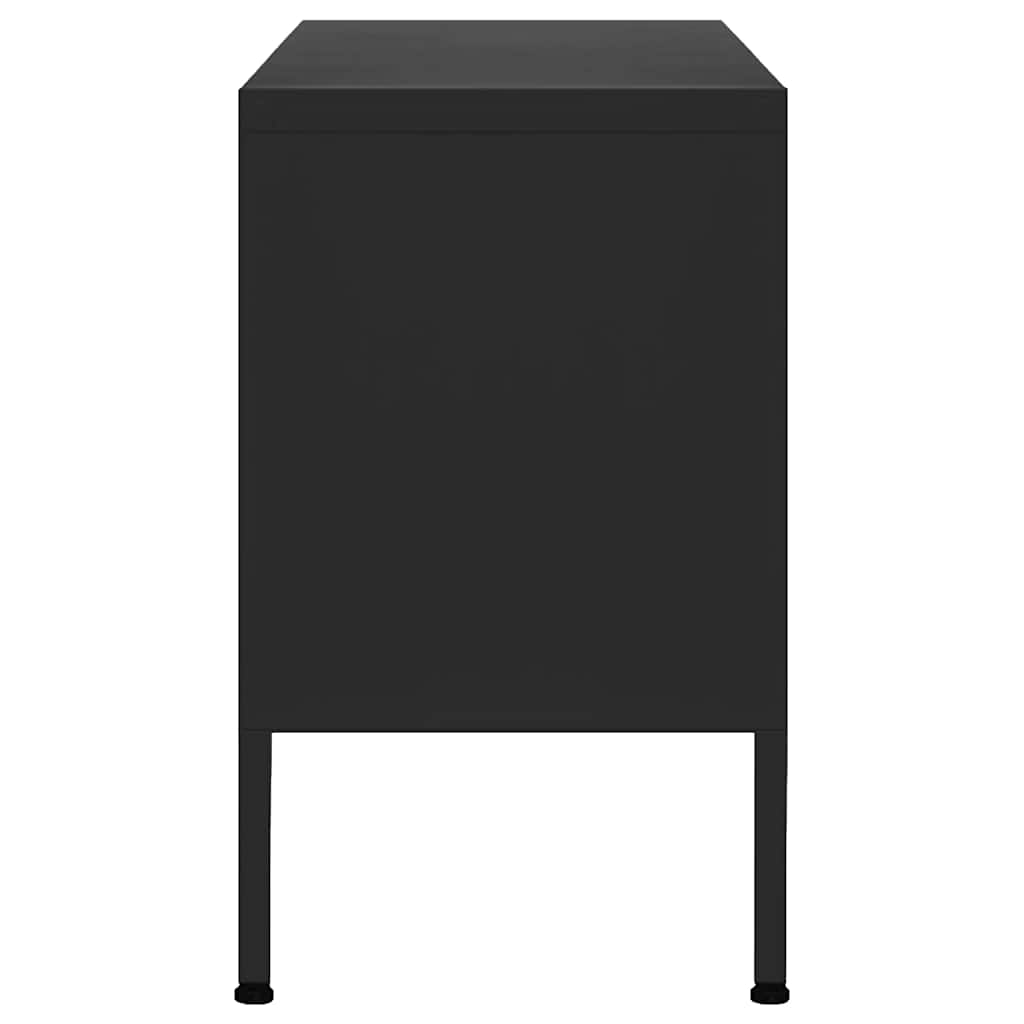 TV Cabinet | Black | Steel | Medium | Adjustable Feet | TV Cabinet