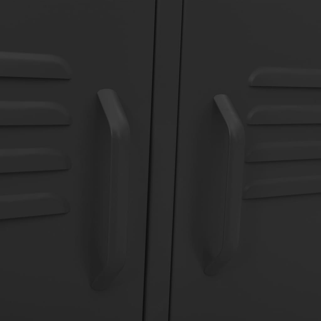 TV Cabinet | Black | Steel | Medium | Adjustable Feet | TV Cabinet