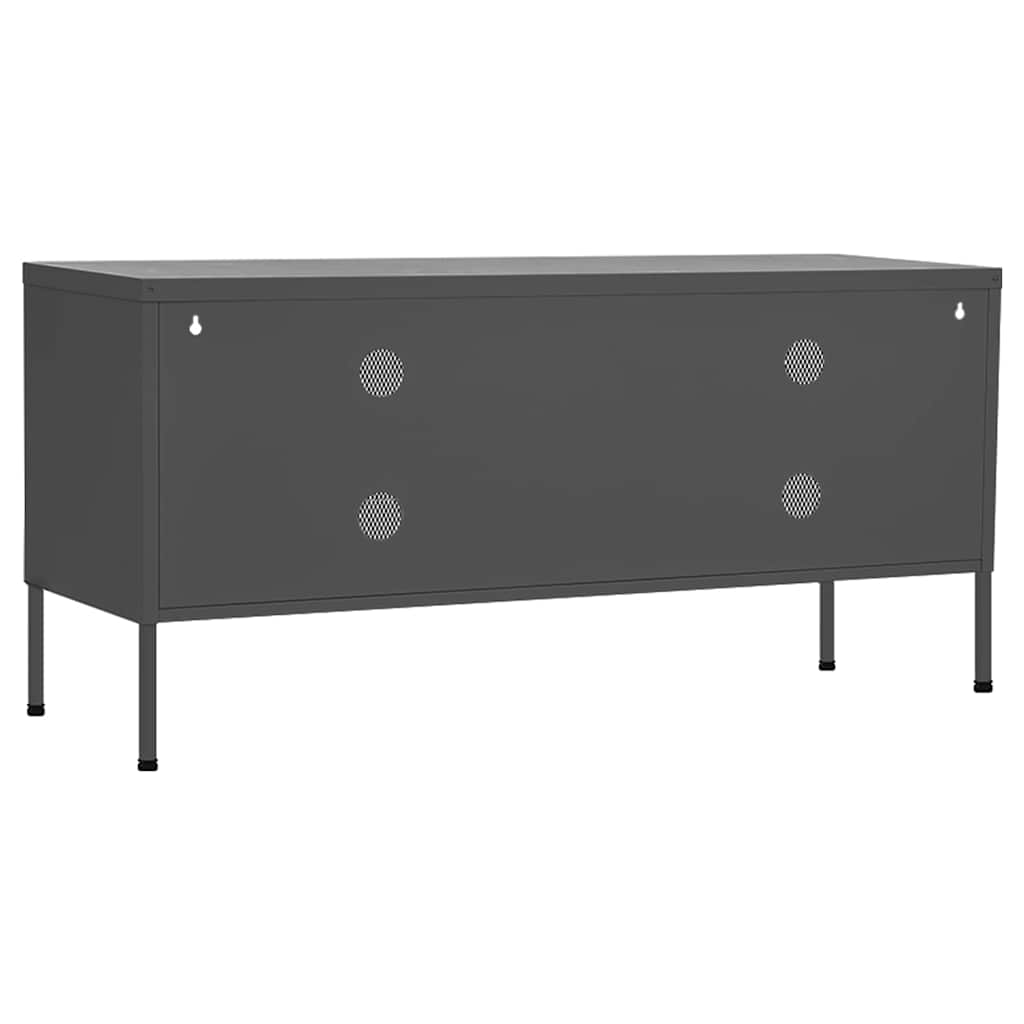 336240 vidaXL TV Cabinet Anthracite 105x35x50 cm Steel