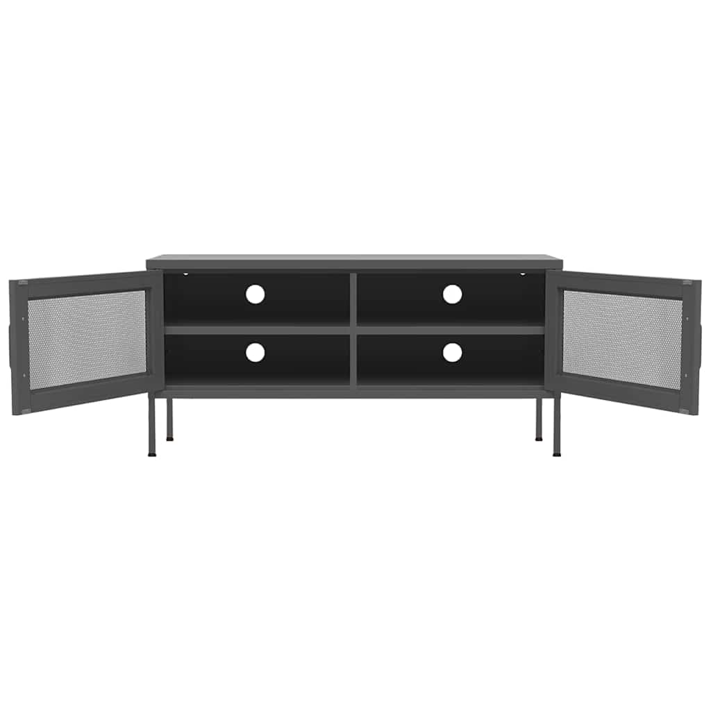 336240 vidaXL TV Cabinet Anthracite 105x35x50 cm Steel