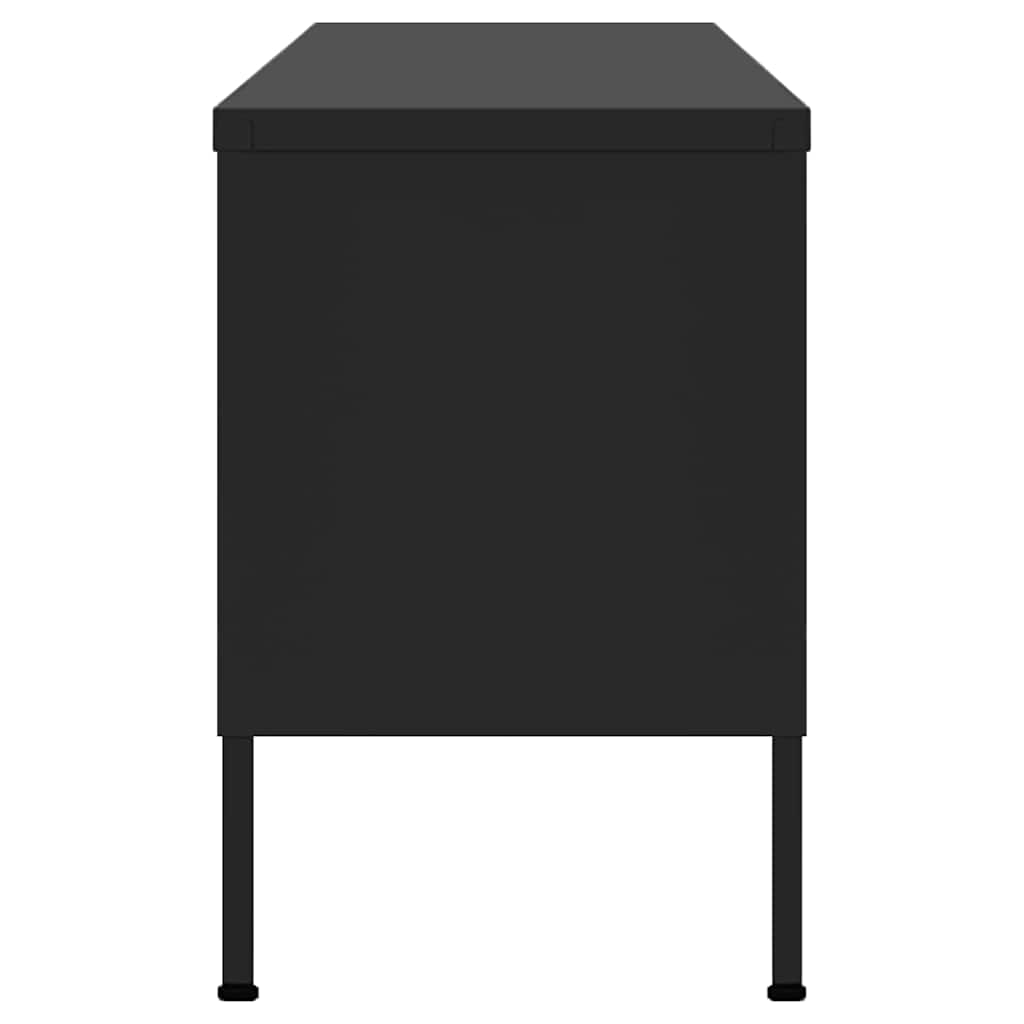 TV Cabinet Black 105x35x50 cm Steel