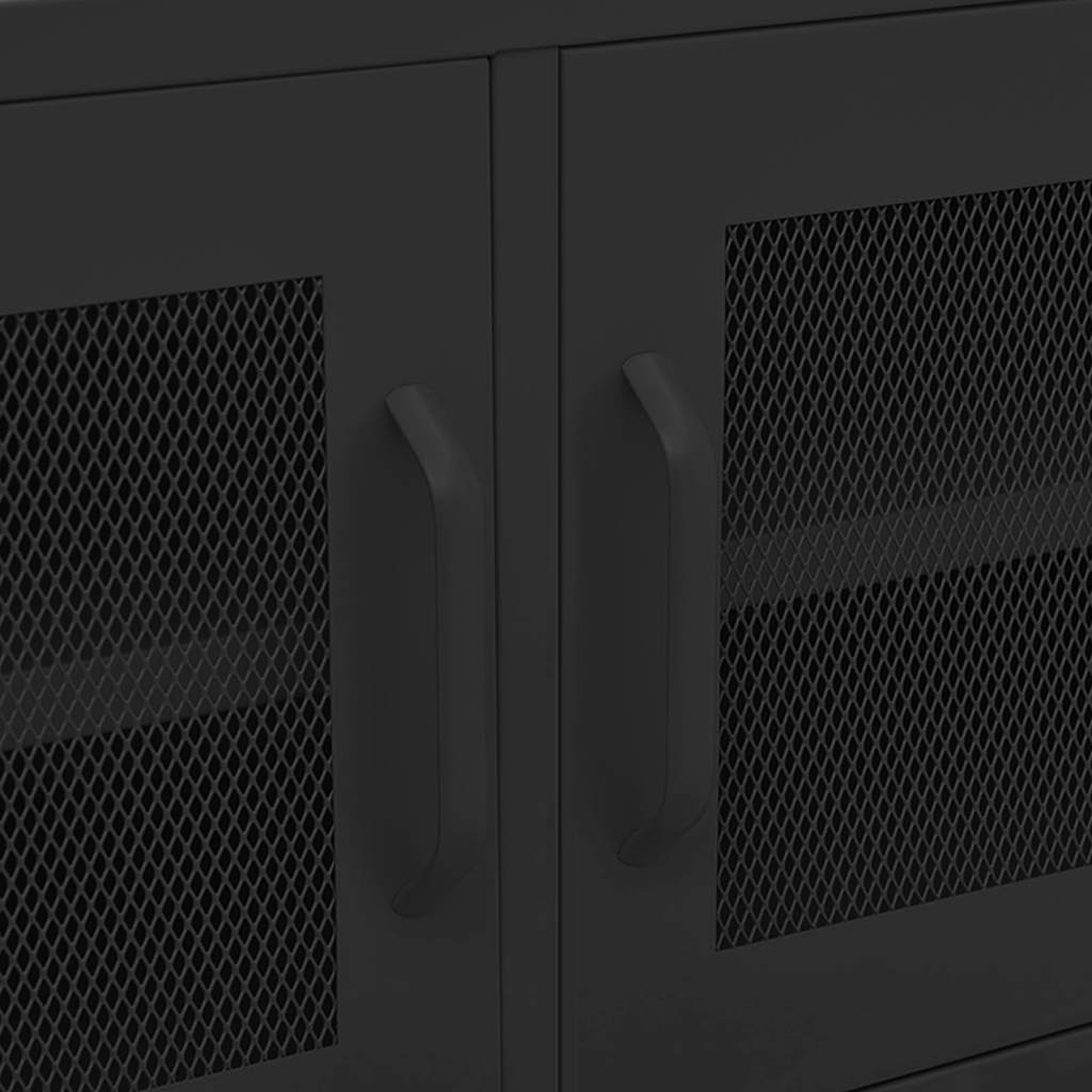 TV Cabinet Black 105x35x50 cm Steel
