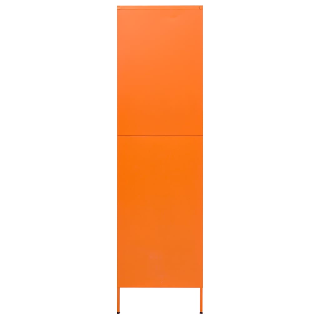 Wardrobe Orange 90x50x180 cm Steel