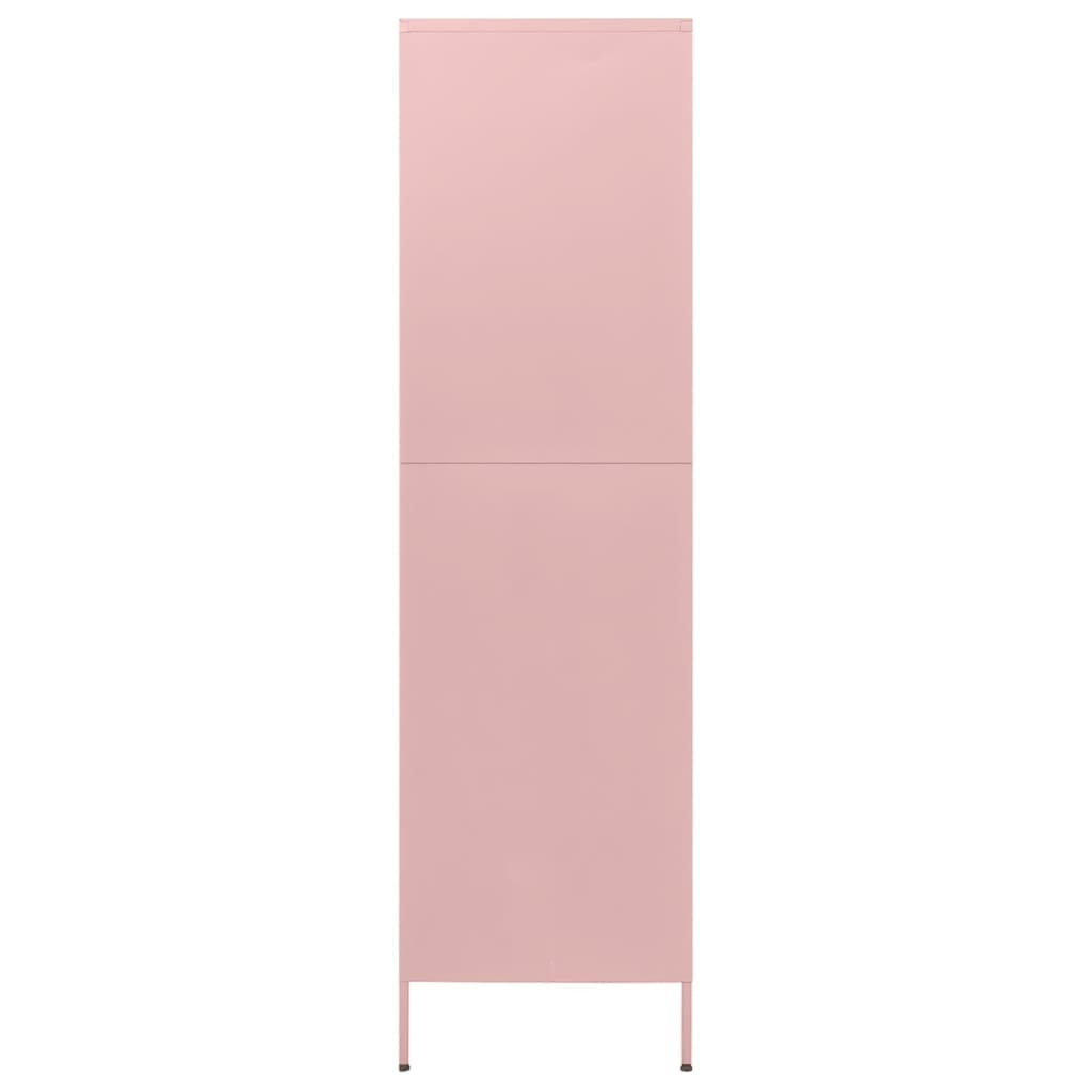 vidaXL Wardrobe Pink 90x50x180 cm Steel