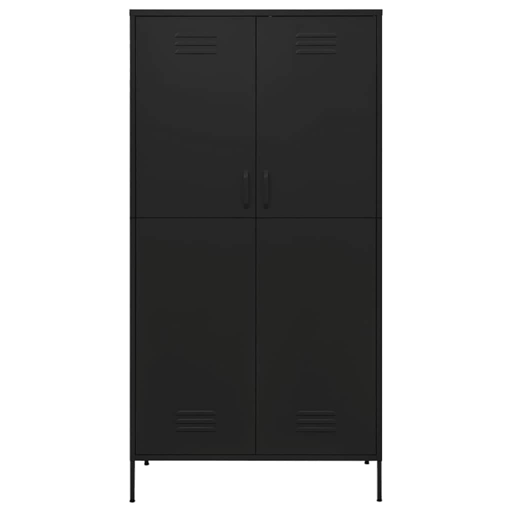 Wardrobe Black 90x50x180 cm Steel