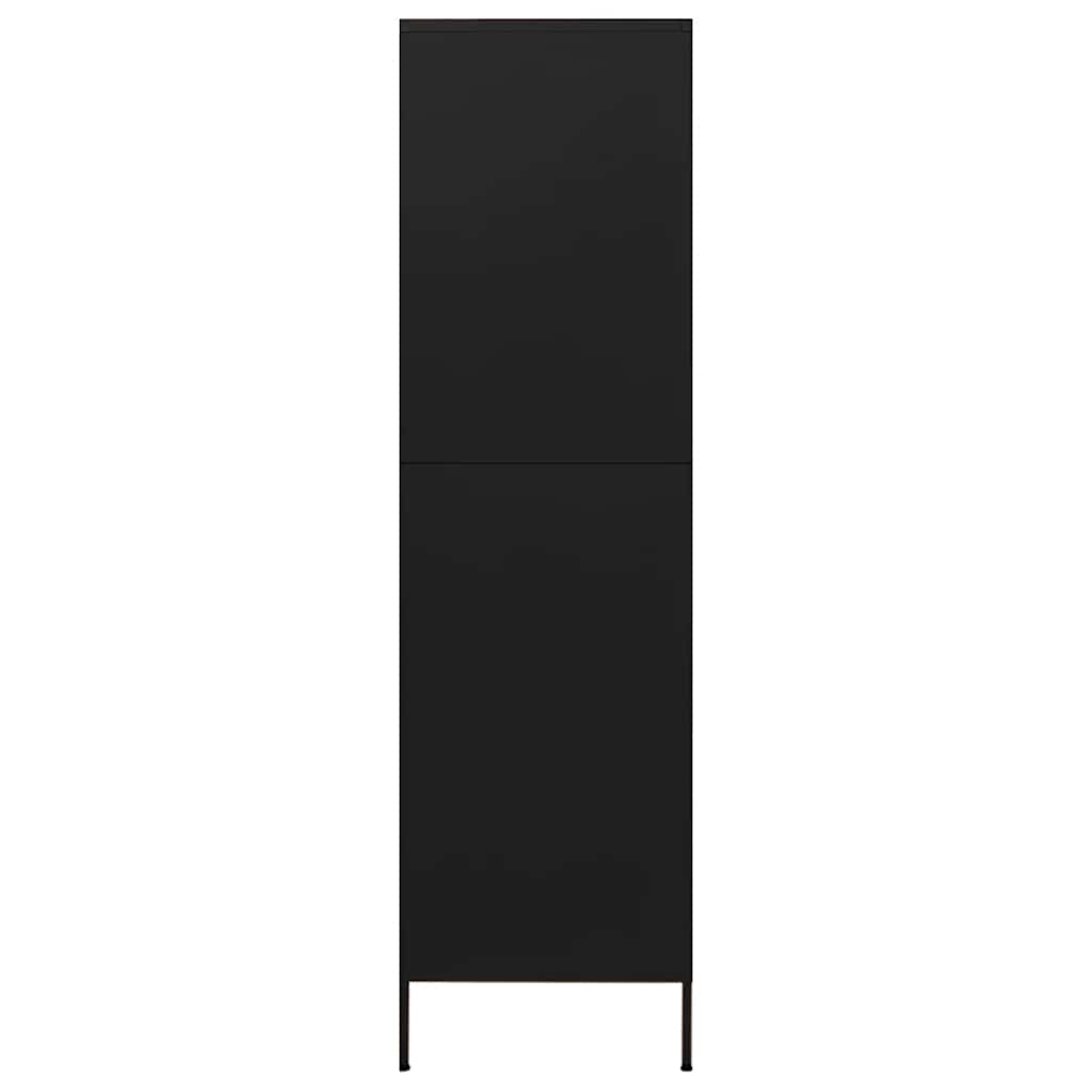 Wardrobe Black 90x50x180 cm Steel