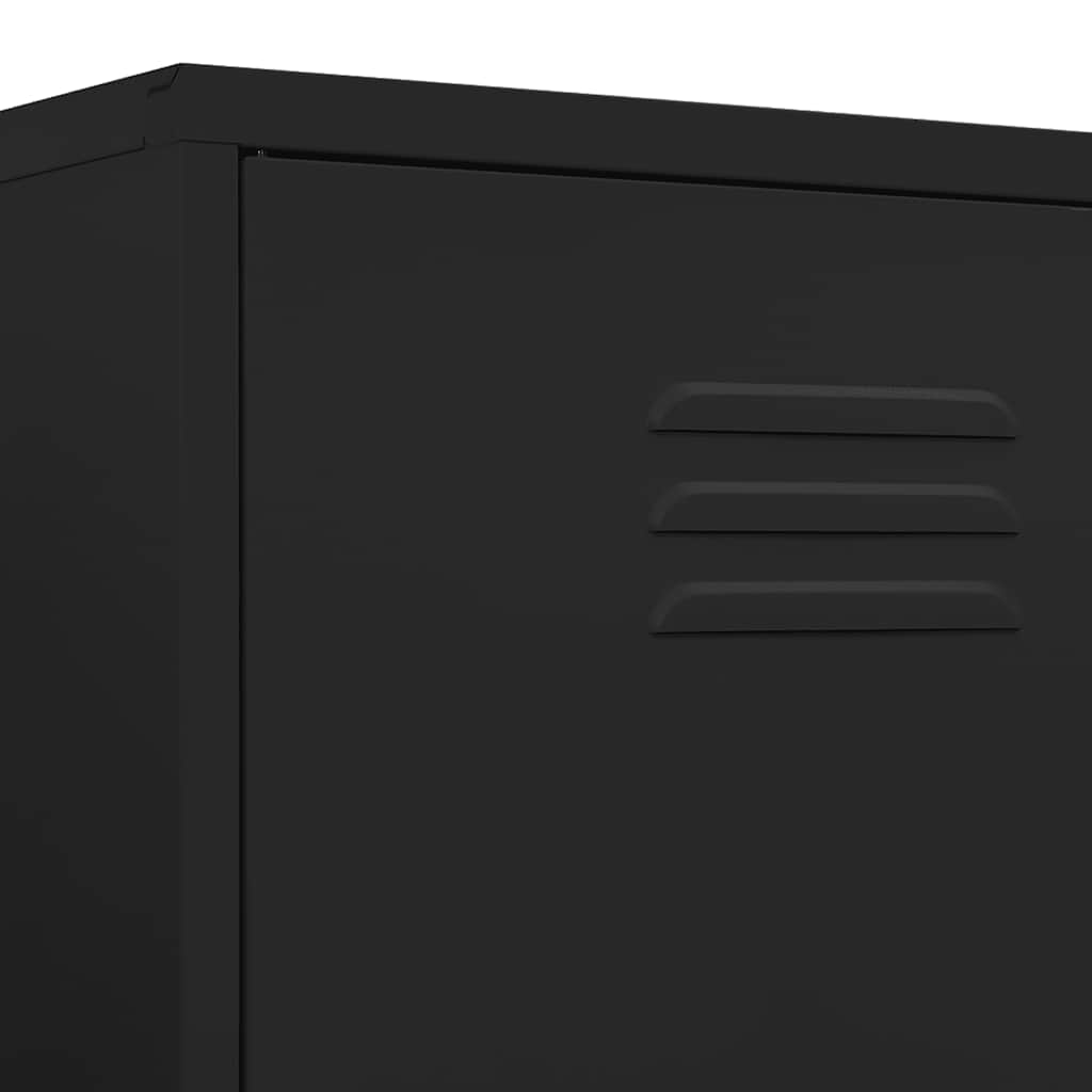 Wardrobe Black 90x50x180 cm Steel