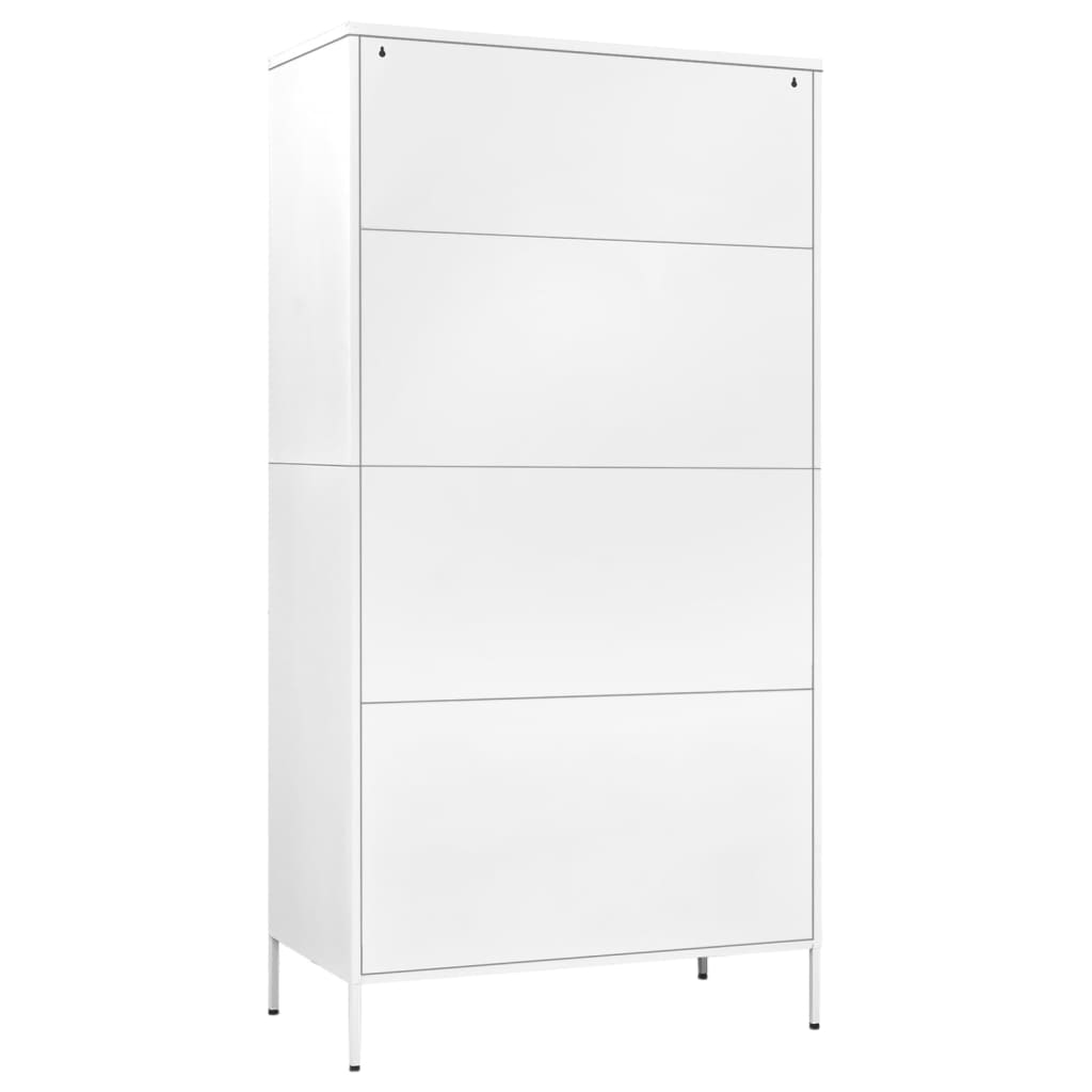 vidaXL Wardrobe White 90x50x180 cm Steel