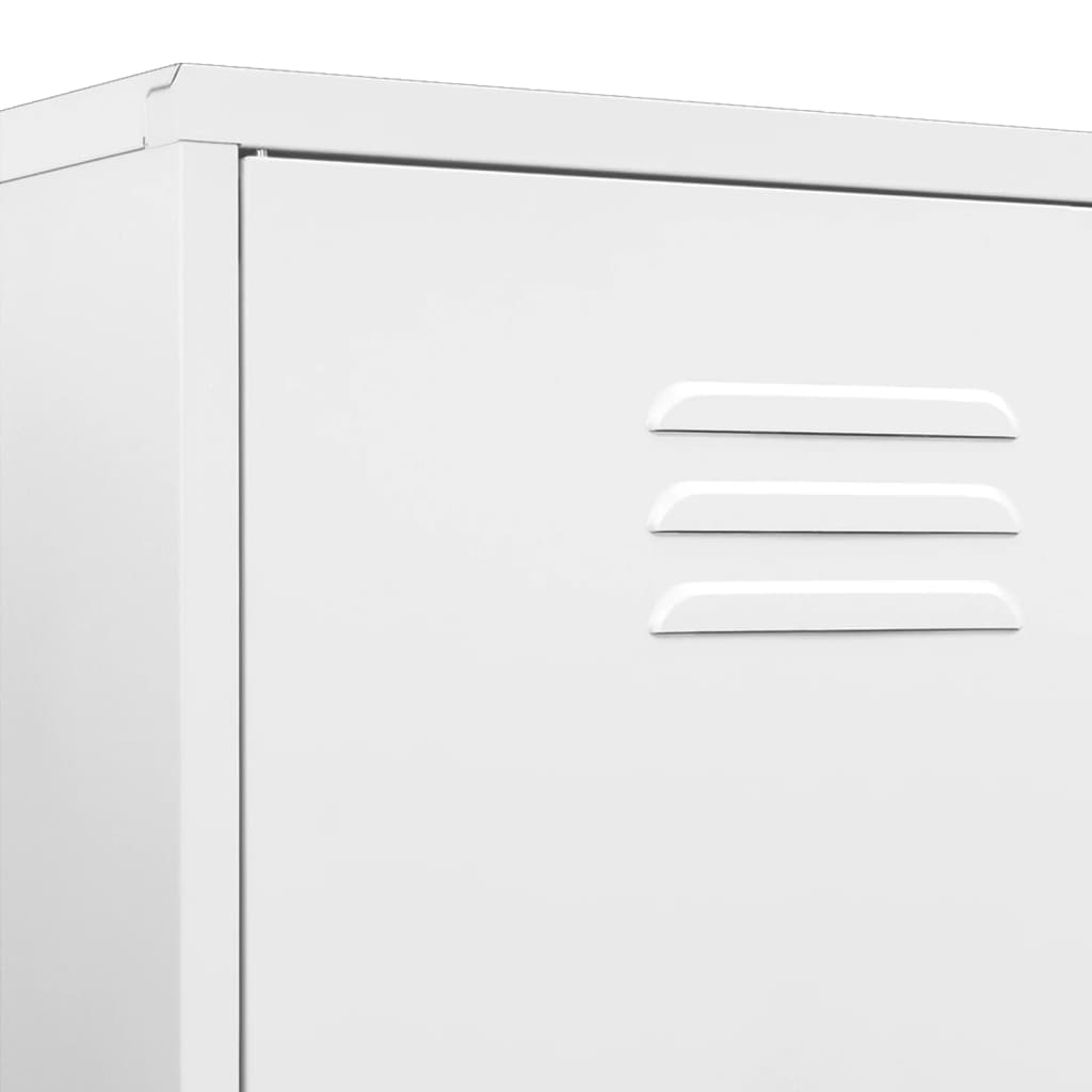 vidaXL Wardrobe White 90x50x180 cm Steel