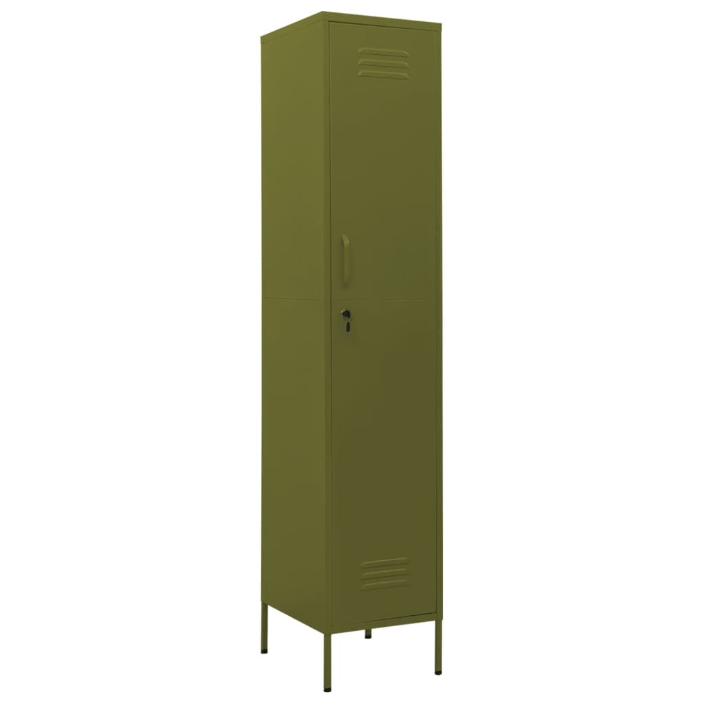 Locker Cabinet | Olive Green | Steel | 180 cm x 46 cm x 35 cm