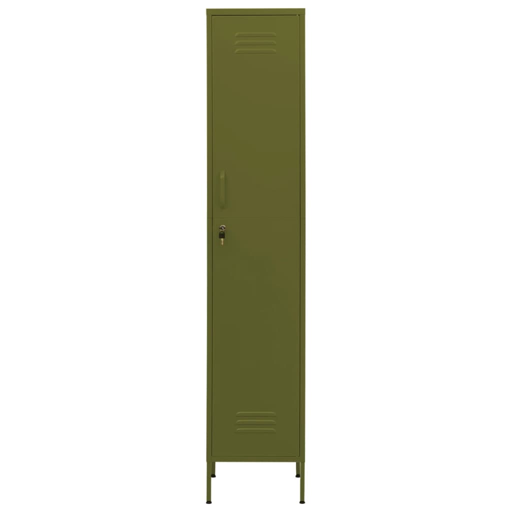Locker Cabinet | Olive Green | Steel | 180 cm x 46 cm x 35 cm