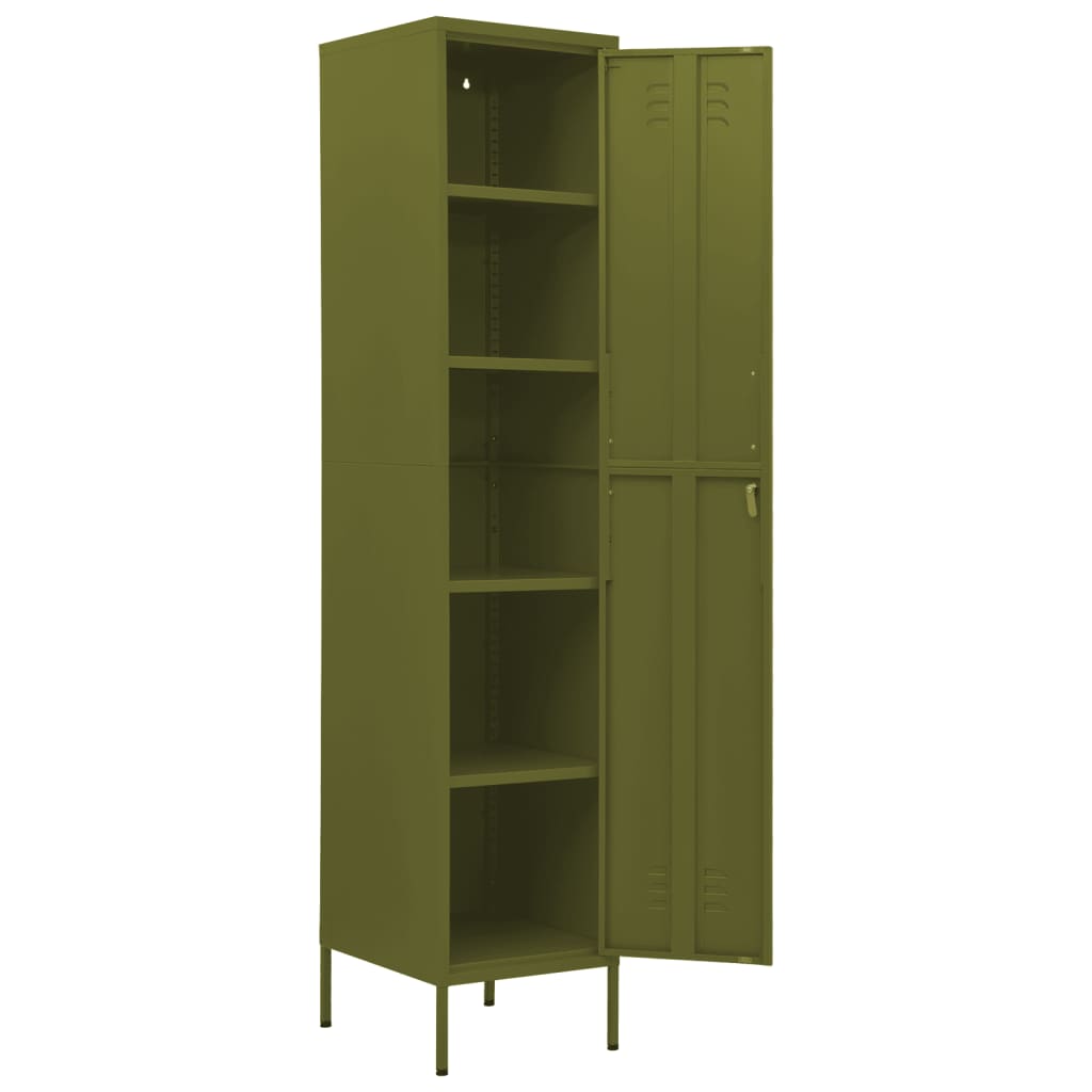 Locker Cabinet | Olive Green | Steel | 180 cm x 46 cm x 35 cm