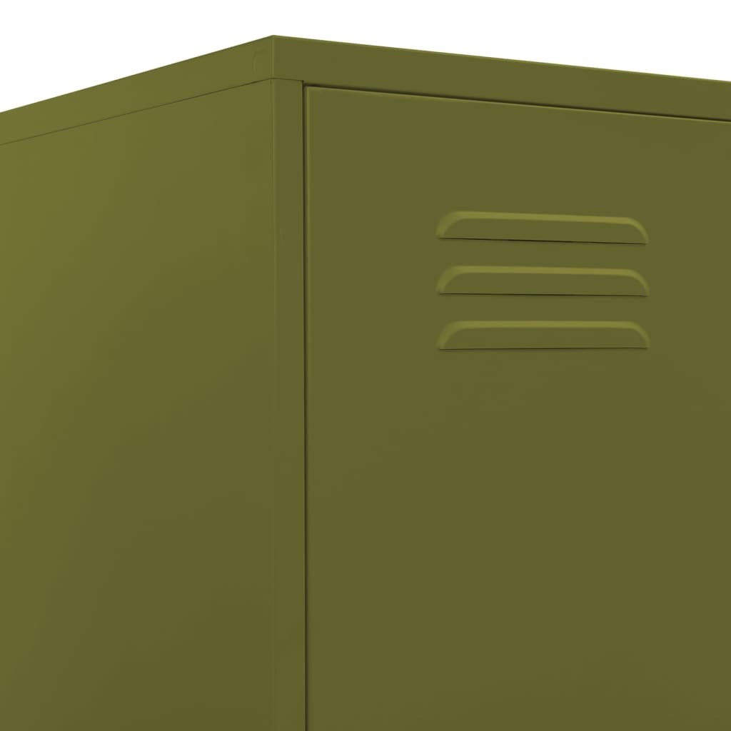 Locker Cabinet | Olive Green | Steel | 180 cm x 46 cm x 35 cm