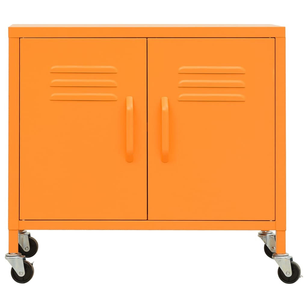 vidaXL Storage Cabinet Orange 60x35x56 cm Steel