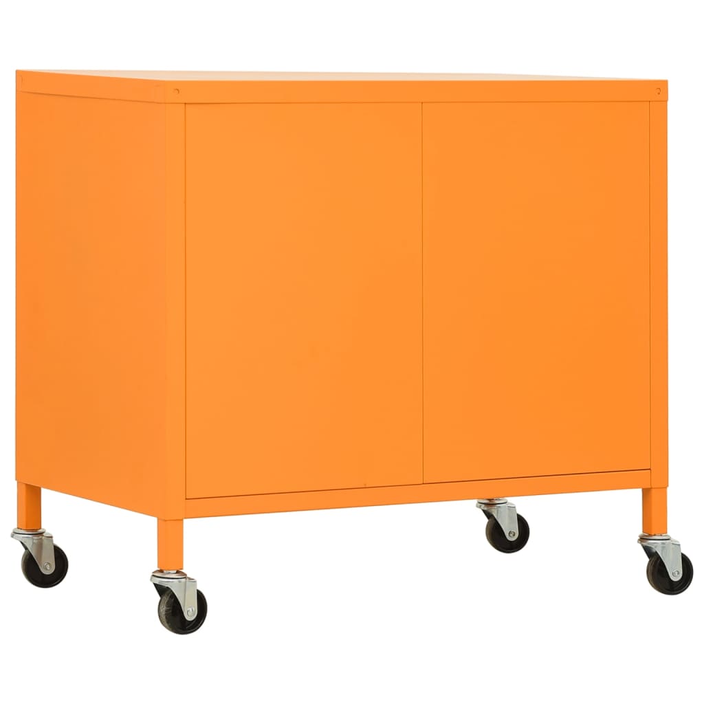 vidaXL Storage Cabinet Orange 60x35x56 cm Steel