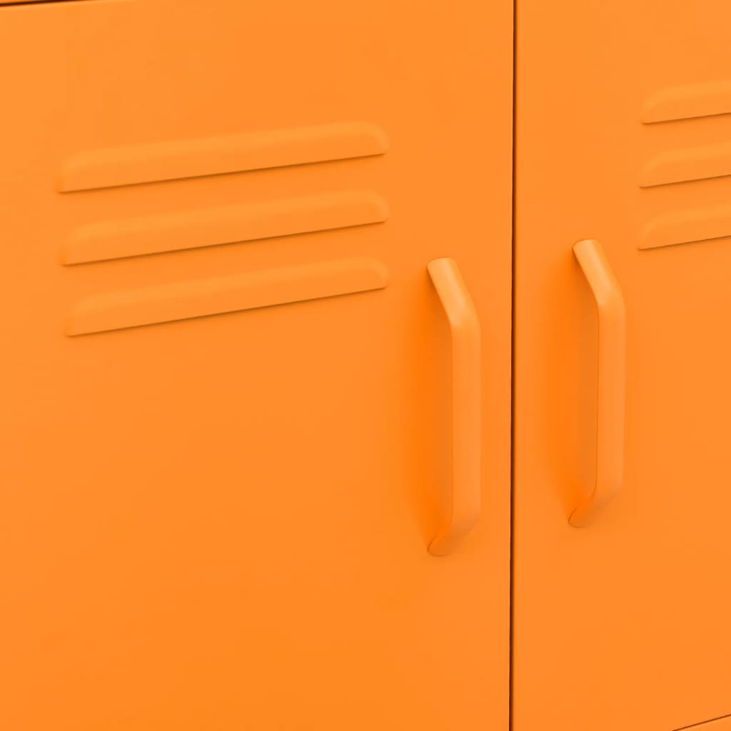 vidaXL Storage Cabinet Orange 60x35x56 cm Steel