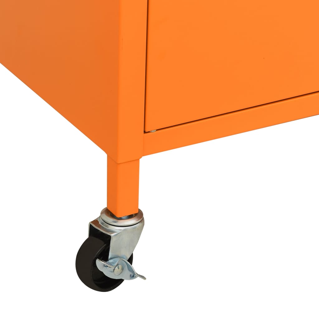 vidaXL Storage Cabinet Orange 60x35x56 cm Steel