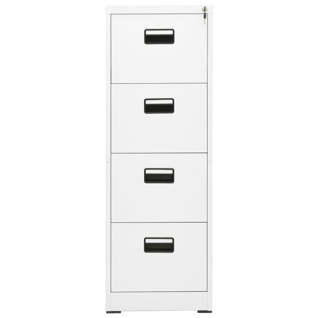 vidaXL Filing Cabinet White 46x62x133 cm Steel