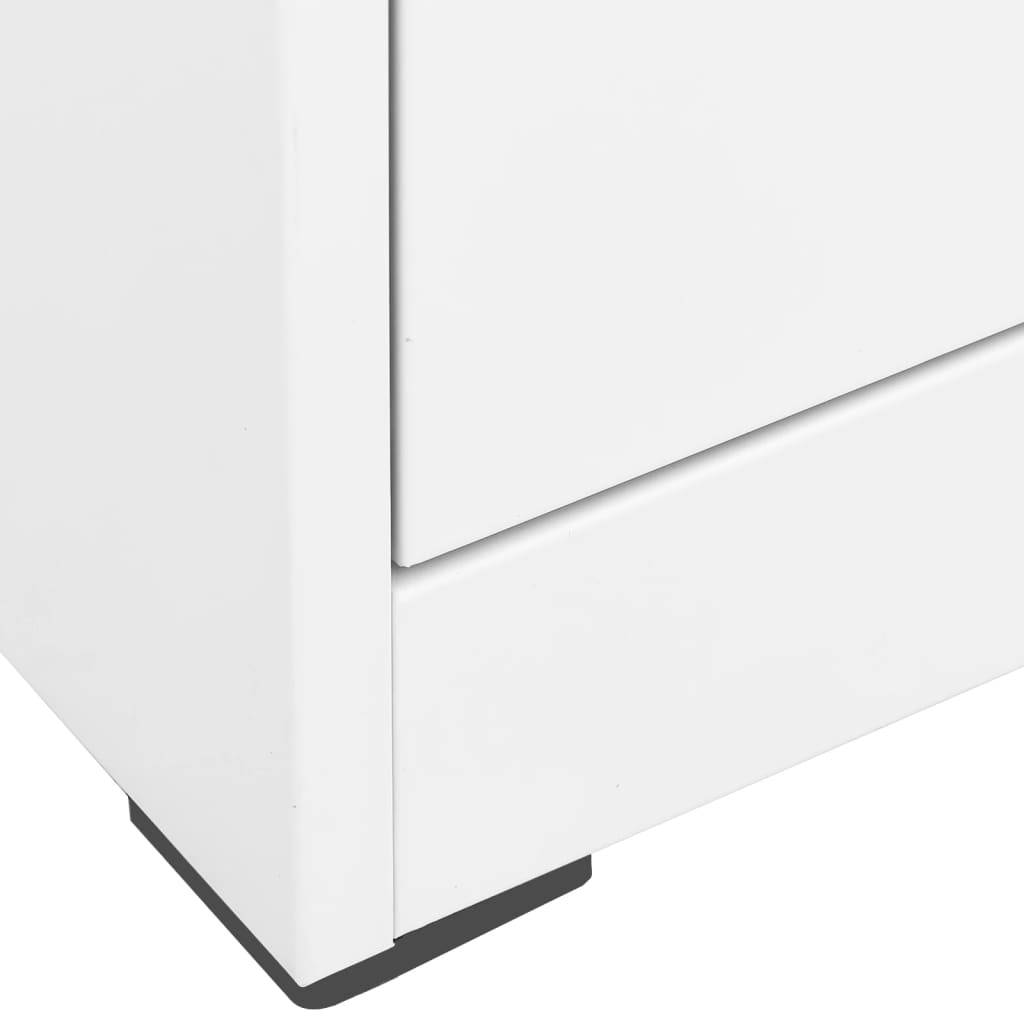 vidaXL Filing Cabinet White 46x62x133 cm Steel