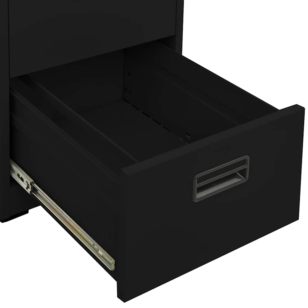 Filing Cabinet | Black | Steel | Large | Filing Cabinet | Rectangular