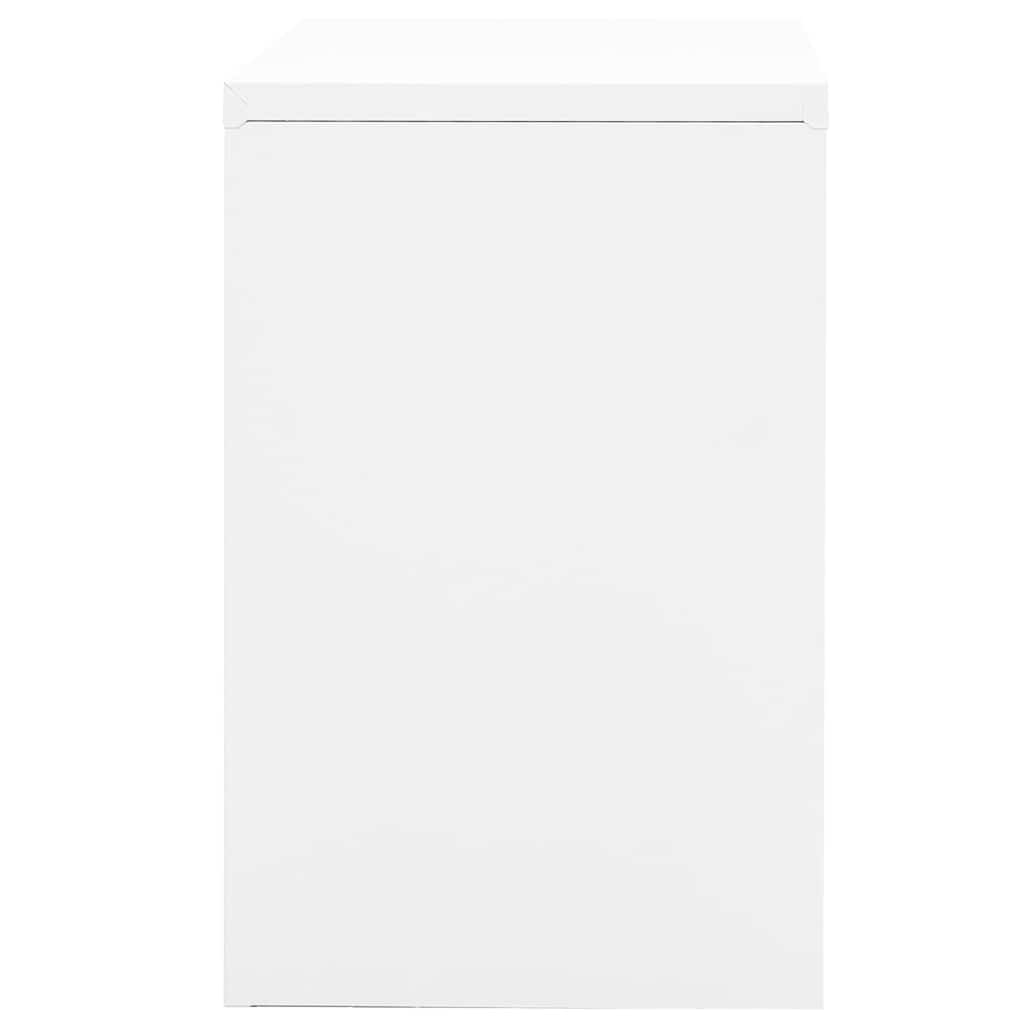 Filing Cabinet | White | Steel | 90x46x72.5 cm | Durable | Filing Cabinet