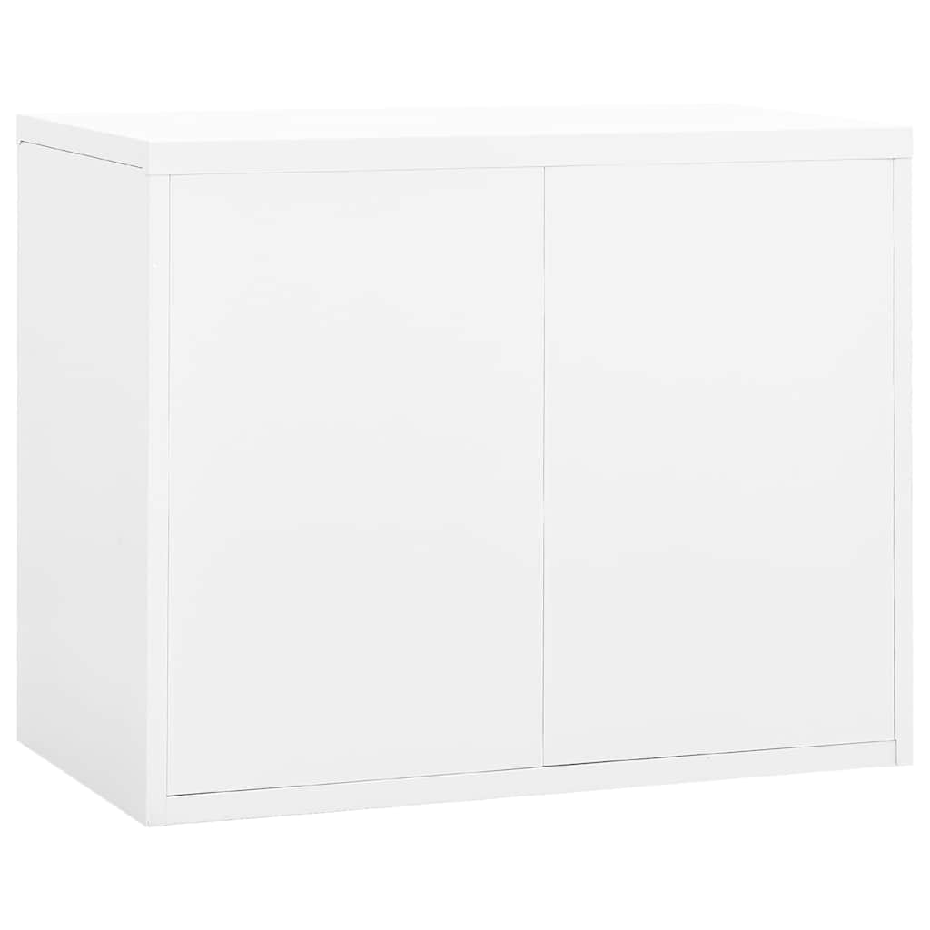 Filing Cabinet | White | Steel | 90x46x72.5 cm | Durable | Filing Cabinet