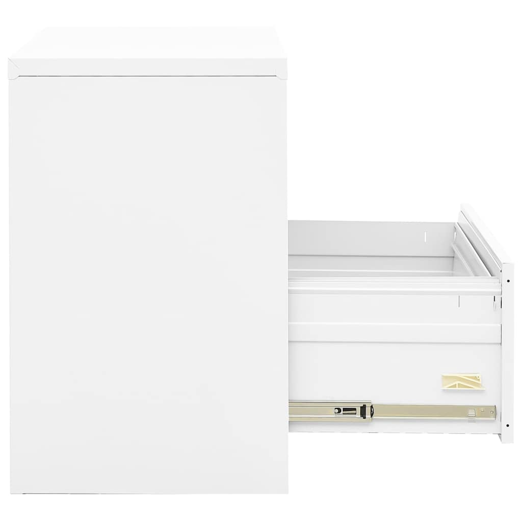 Filing Cabinet | White | Steel | 90x46x72.5 cm | Durable | Filing Cabinet