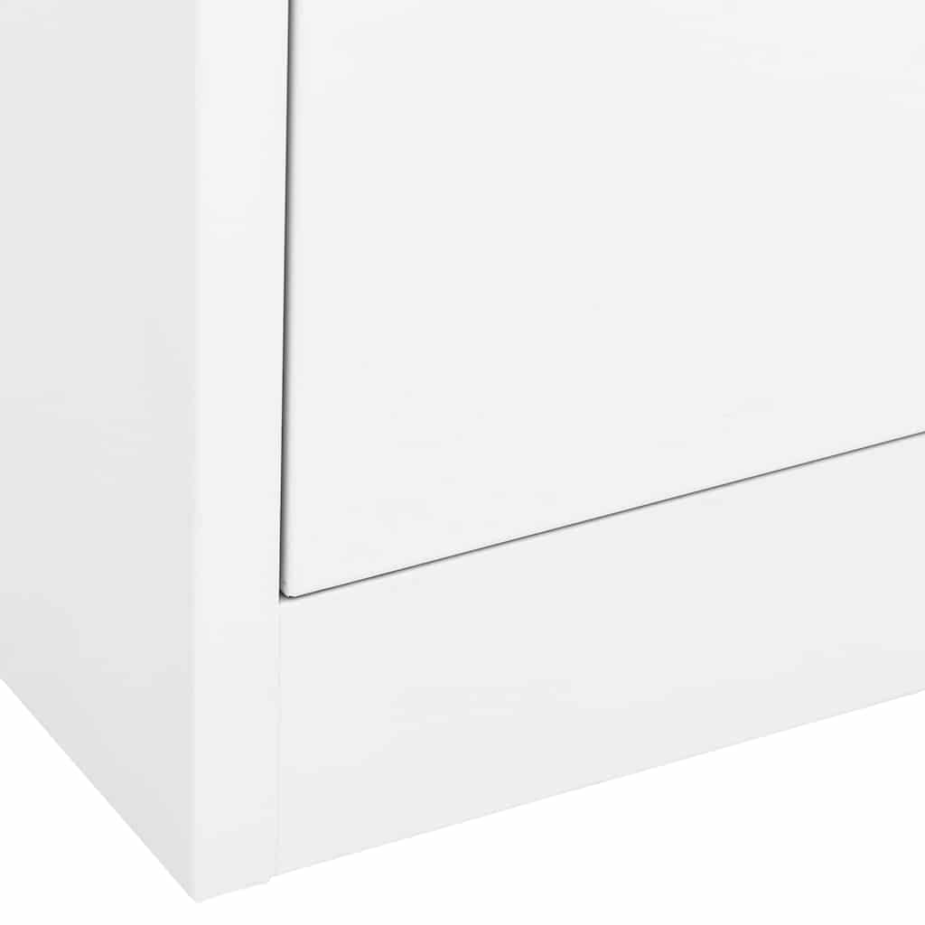 Filing Cabinet | White | Steel | 90x46x72.5 cm | Durable | Filing Cabinet