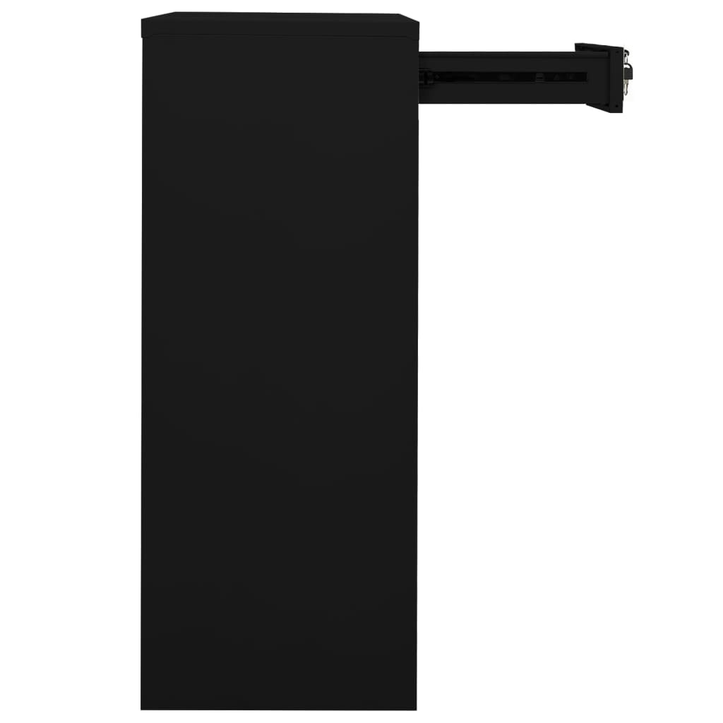 Office Cabinet | Black | Steel | Medium | Height-Adjustable Shelves