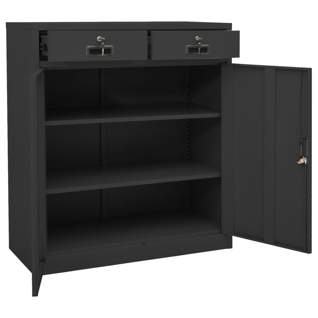Office Cabinet | Anthracite | Steel | Medium | Locks | Office Cabinet