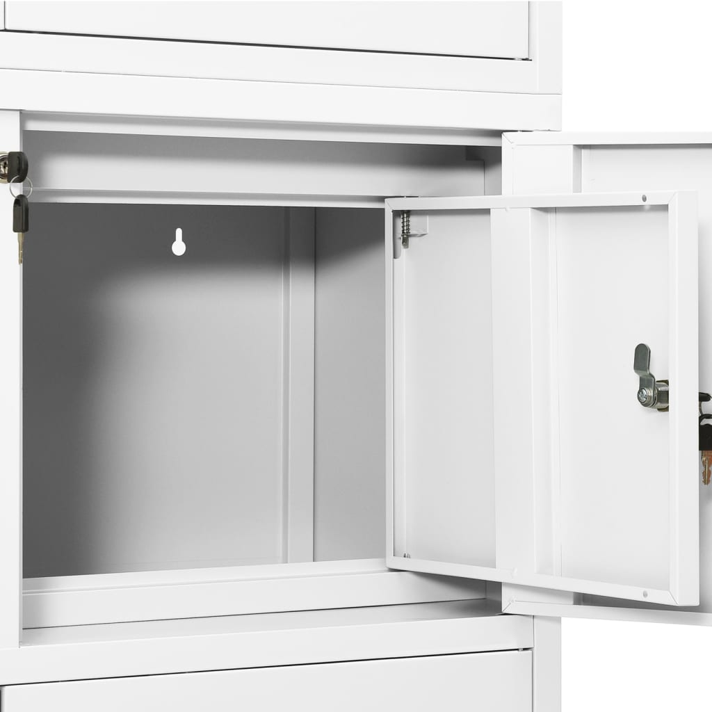 Office Cabinet | White | Steel | Large | Height-Adjustable Shelves