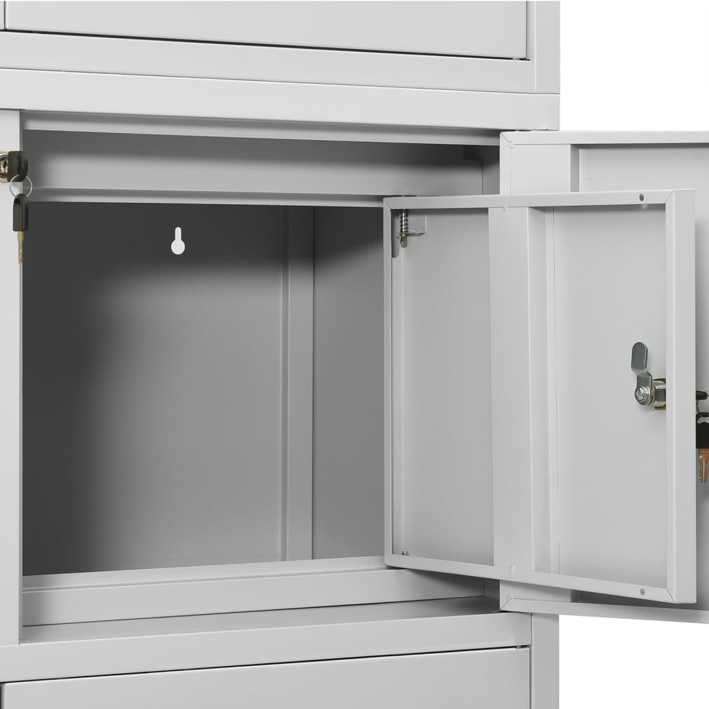 Office Cabinet | Light Grey | Steel | Large | Smooth-Closing