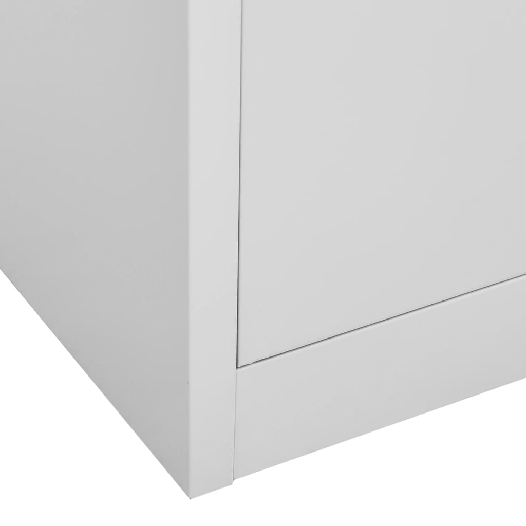 Office Cabinet | Light Grey | Steel | Large | Smooth-Closing